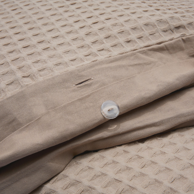 Thread Office Cream Chunky Waffle Duvet Cover Set - King