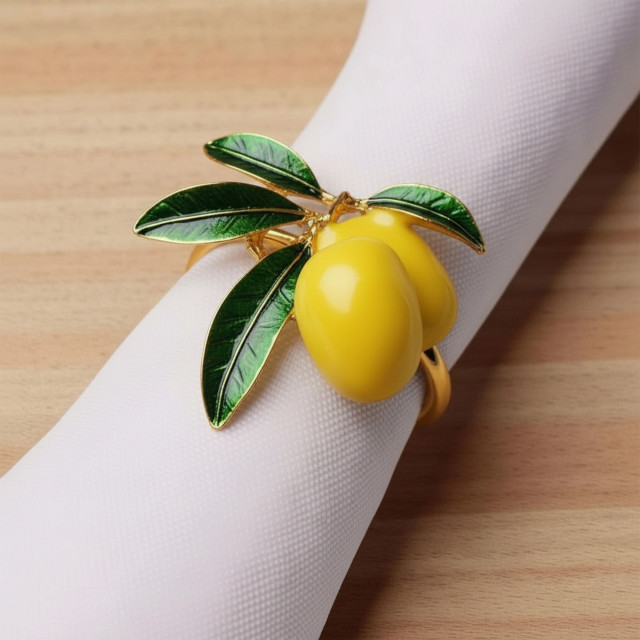 Nicolson Russell Lemon Napkin Rings, Set of 4