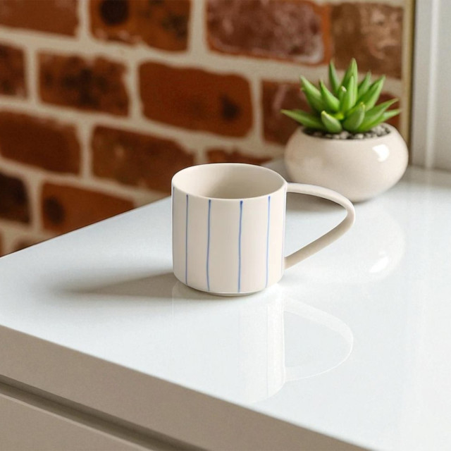 Nicolson Russell Stone & Blue Louvre Mug, 230ml