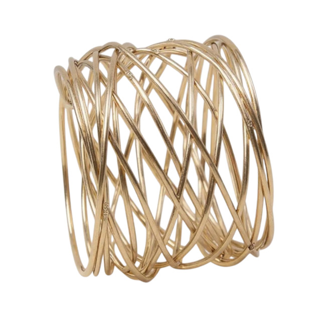 Nicolson Russell Gold Wired Napkin Rings, Set of 4