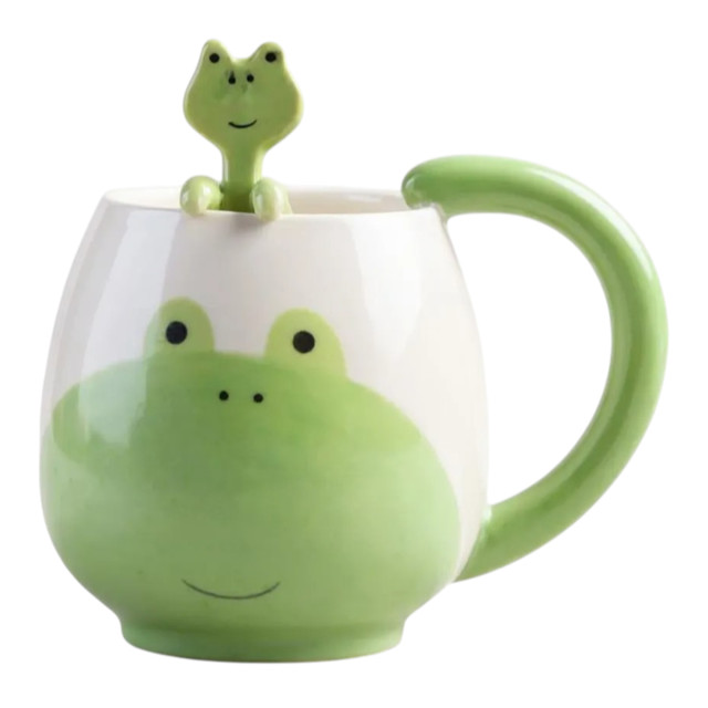 Nicolson Russell Brush & Burrow Children's Mug & Spoon - Frog