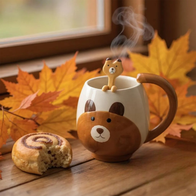 Nicolson Russell Brush & Burrow Children's Mug & Spoon - Bear