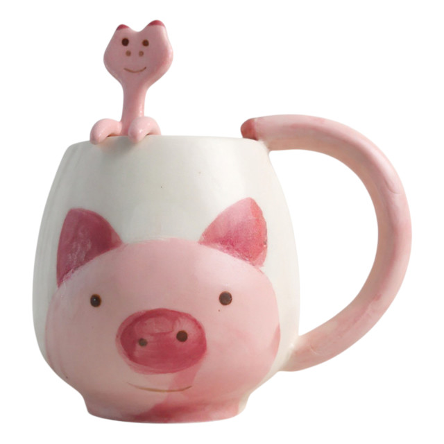 Nicolson Russell Brush & Burrow Children's Mug & Spoon pig