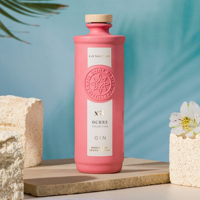 Cape Saint Blaize Limited Edition Ochre No. 8 Gin, 750ml on the table