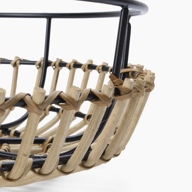 Humble & Mash Iron & Rattan Fruit Basket, 11cm