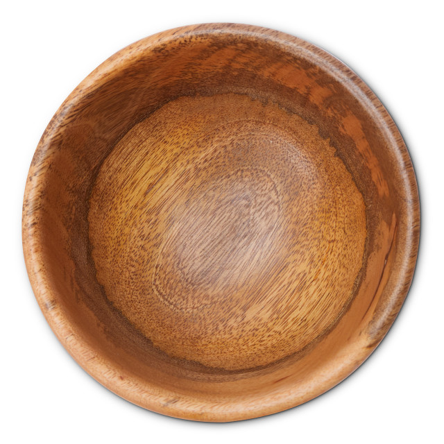 Humble & Mash Natural Wooden Bowl, 12.5cm top view