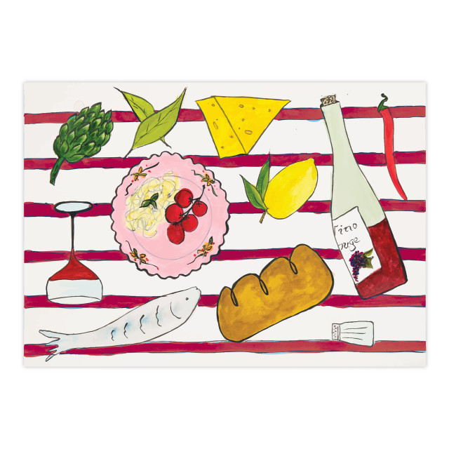 Tavola Festive Biodegradable Paper Placemats, Pack of 25 - Magenta