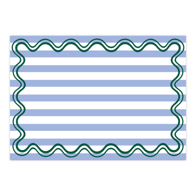 Tavola Curly Wave Biodegradable Paper Placemats, Pack of 25 - Blue
