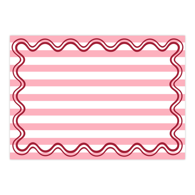 Tavola Curly Wave Biodegradable Paper Placemats, Pack of 25 - Pink
