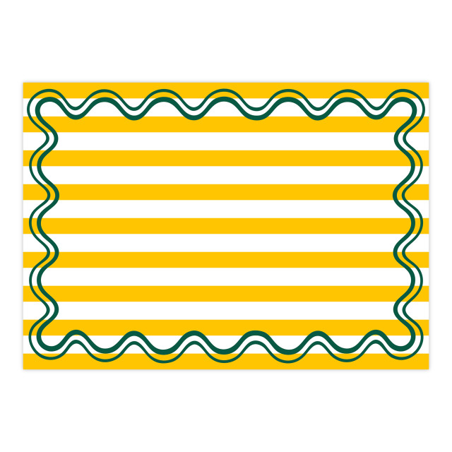 Tavola Curly Wave Biodegradable Paper Placemats, Pack of 25 - Yellow