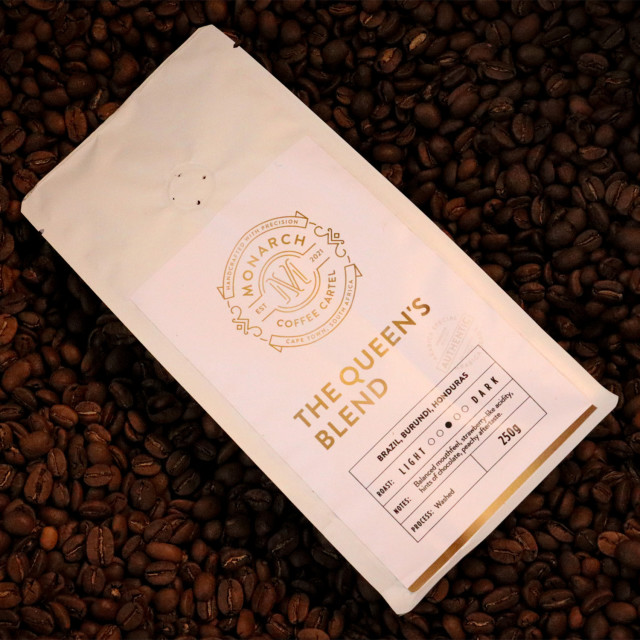 Monarch Coffee Cartel Queen's Blend Coffee Beans, 250g - Refill Bag with beans