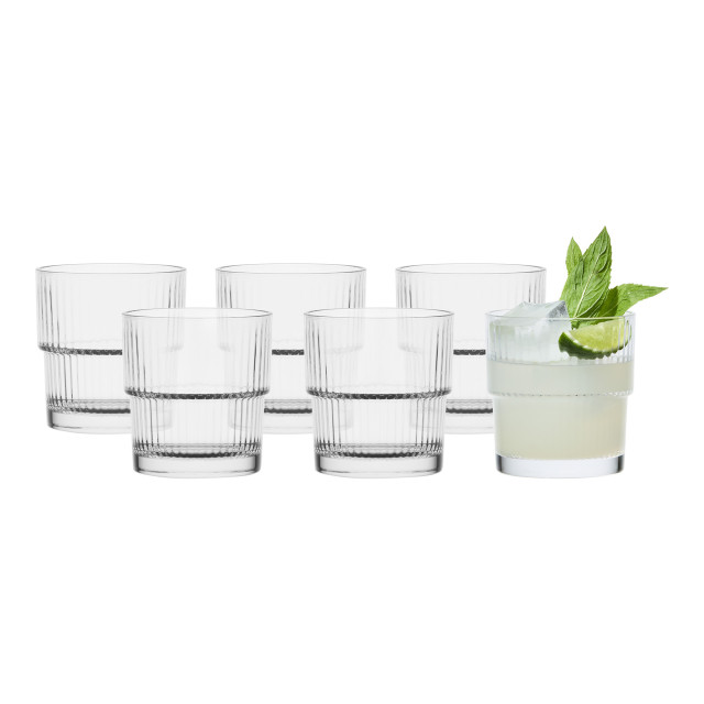 Salisbury & Co Quench Ribb Stackable Tumblers, Set of 6