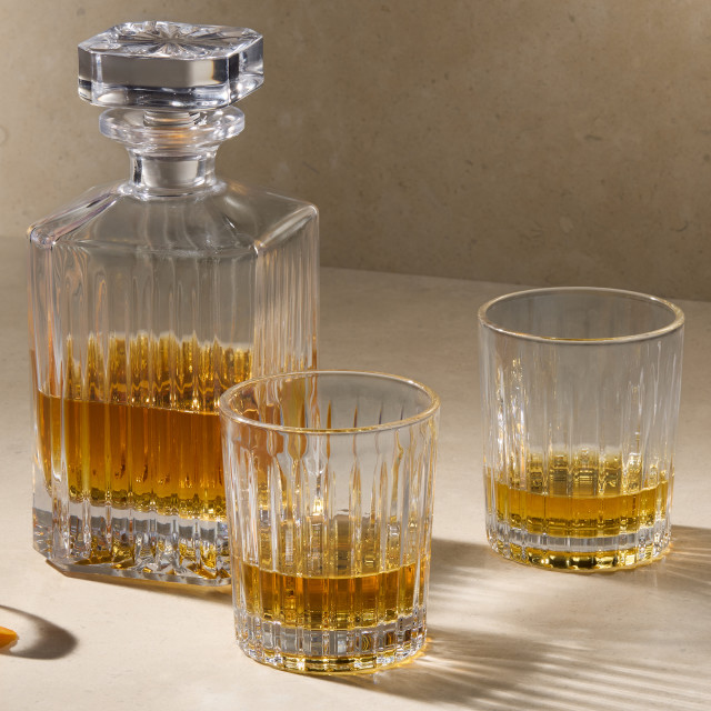Salisbury & Co Bourne Decanter & Whisky Glasses Set, 3-Piece
