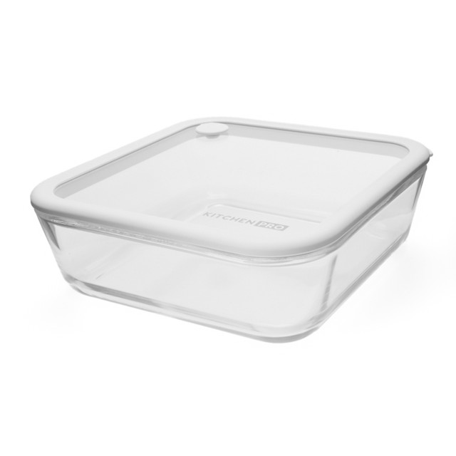 Kitchen Pro AirLock Square Glass Container - 1.94L