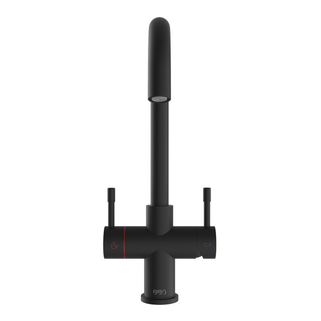 BIBO Under-Counter Water Purification Module with Rock Faucet - Black Arc 4-in-1 Faucet angle