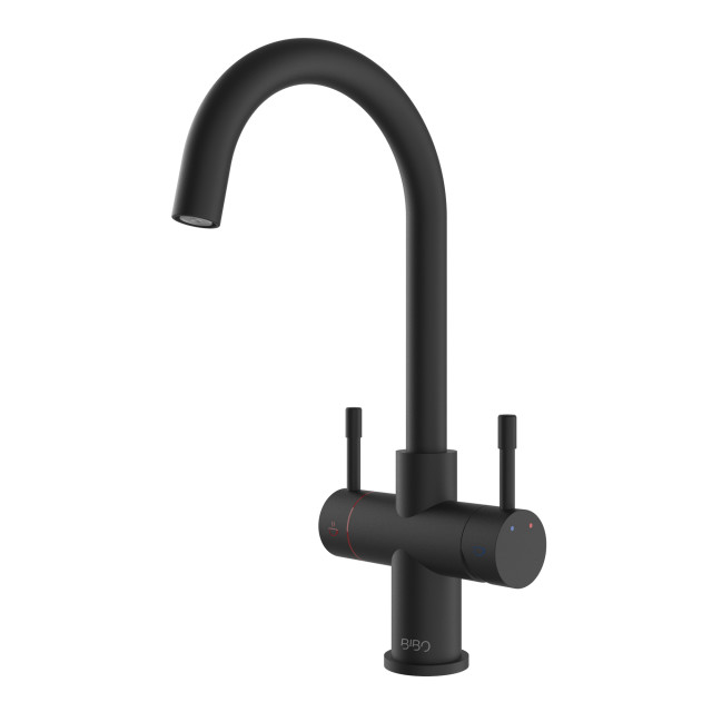 BIBO Under-Counter Water Purification Module with Rock Faucet - Black Arc 4-in-1 Faucet