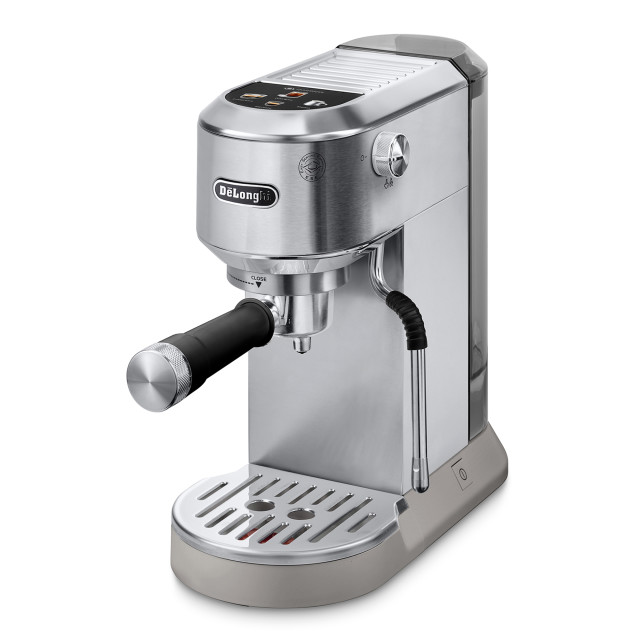 DeLonghi Dedica Duo Manual Pump Espresso Coffee Machine with Cold Brew, EC890 - Metallic