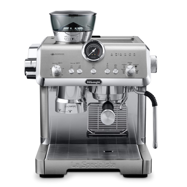 DeLonghi La Specialista Opera Manual Pump Espresso Coffee Machine, EC9555.M angle