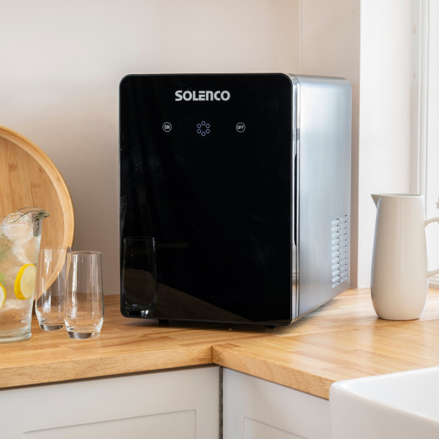 Solenco Sphere Ball Ice Maker on the kitchen counter
