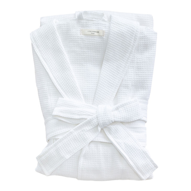 Linen House White Waffle Bathrobe