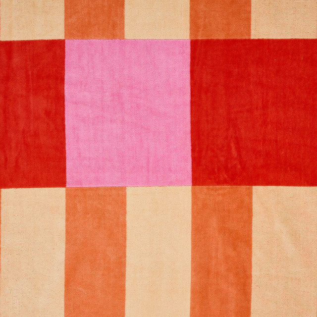 Linen House Square Beach Towel - Pink detail