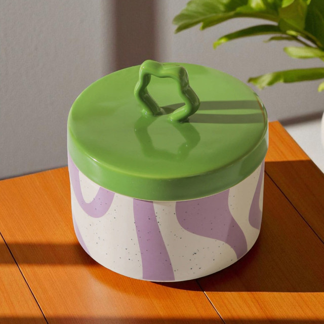 Nicolson Russell Zig Zag Canister - 360ml on the table