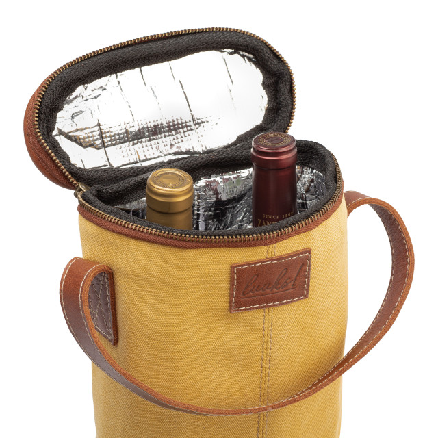 Luuks Dan Canvas 2-Bottle Cooler - Turmeric detail