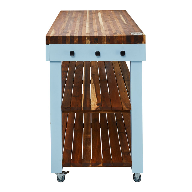 My Butchers Block All-In-One Freestanding Prep Station - XL Double Drawer angle