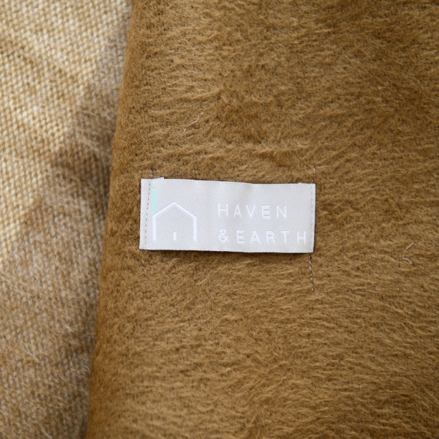Aranda Cobblestone Coffee Top Suede Throw, 200cm x 230cm texture close up