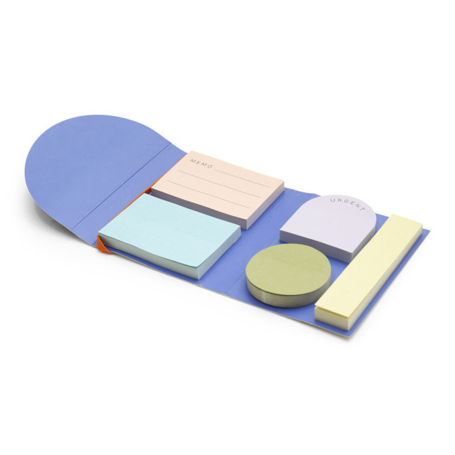Kikkerland Sticky Notes Pad, Set of 5