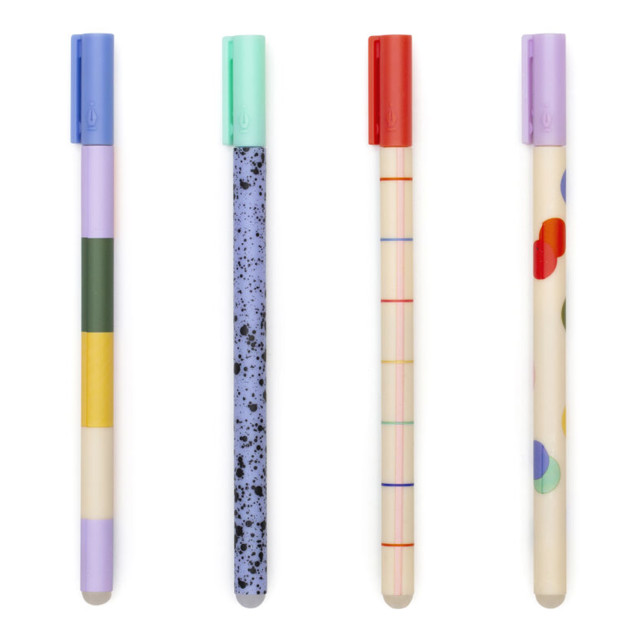 Kikkerland Erasable Pen detail with other pens