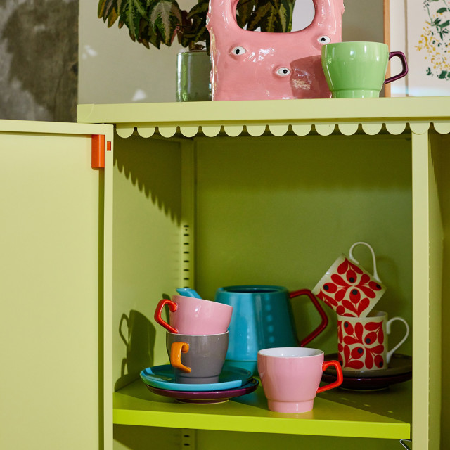 Popstrukt Sprinkles Double Locker - Kiwi Fizz with teacups and saucer