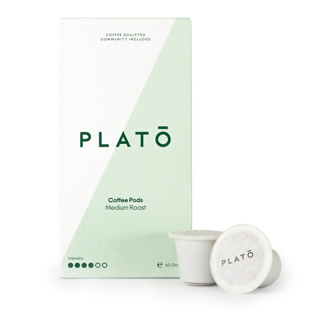Plato Coffee 4WKS Medium Roast Coffee Pods Sleeve, Pack of 10