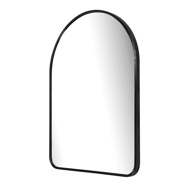Paramount Mirrors & Prints Aluminium Rounded Crescent 760 Mirror - Black