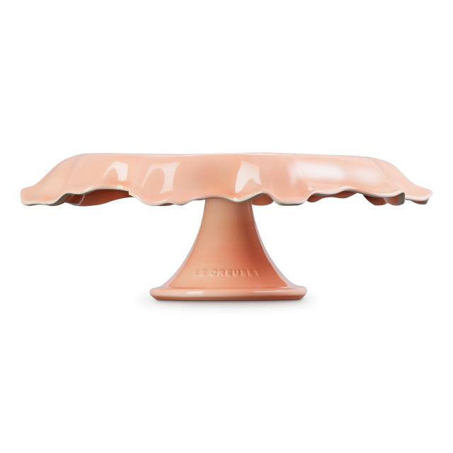 Le Creuset Iris Cake Stand, 28cm - Peche side view