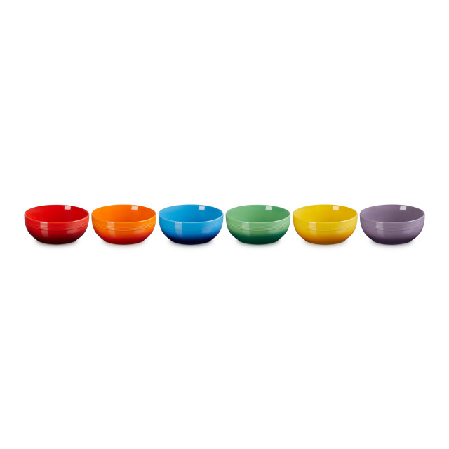 Le Creuset Rainbow Collection Coupe Cereal Bowls, Set of 6