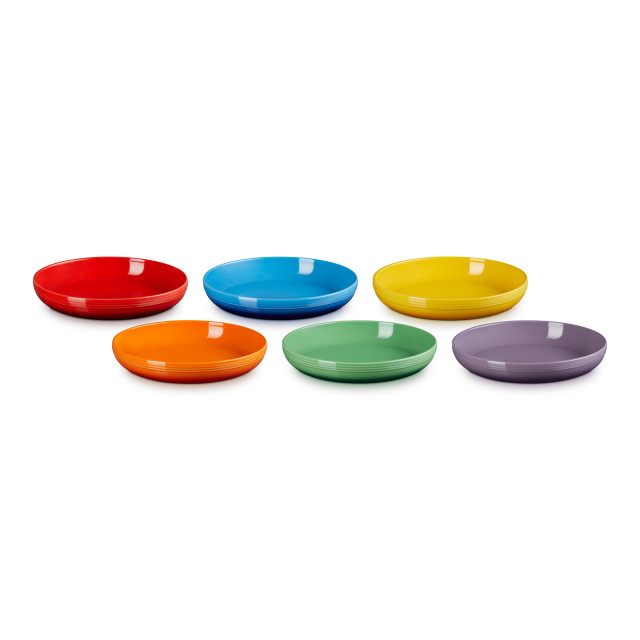 Le Creuset Rainbow Collection Coupe Pasta Bowls, Set of 6 side view
