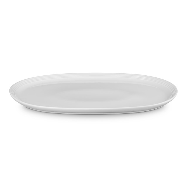 Le Creuset Coupe Serving Platter, 43cm - White side view