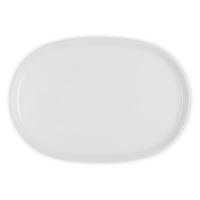 Le Creuset Coupe Serving Platter, 43cm - White top view