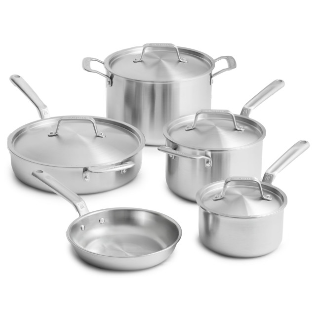 Wolstead Pro Steel Triply Stainless Steel Cookware Set, 5-Piece