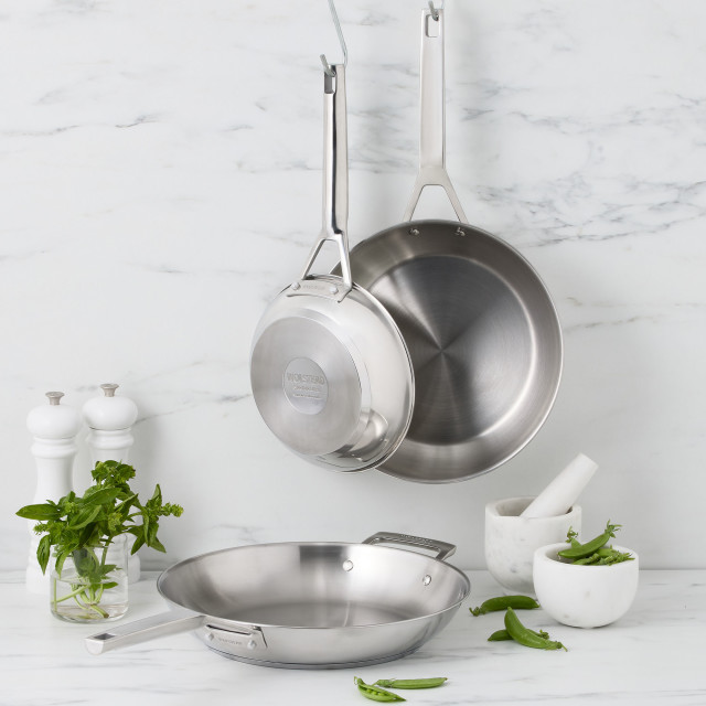 Wolstead Steeltek Ultra Stainless Steel Frying Pan Set, 2-Piece