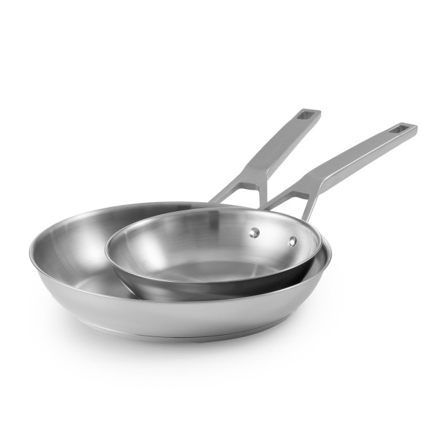 Wolstead Steeltek Ultra Stainless Steel Frying Pan Set, 2-Piece