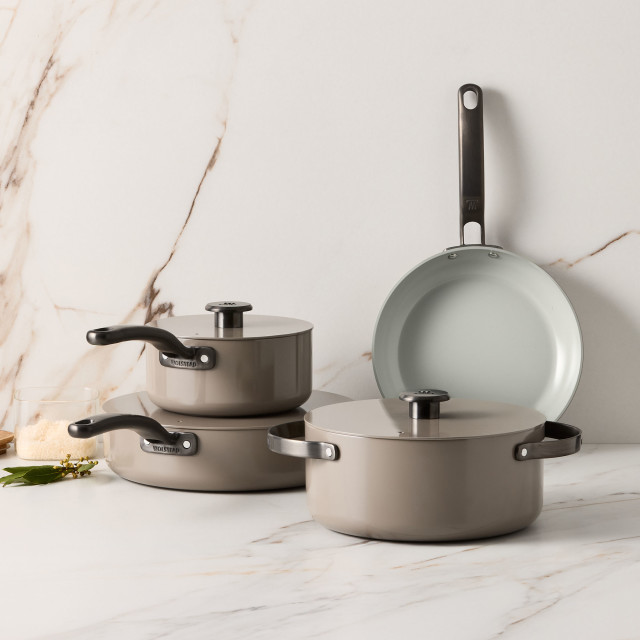Wolstead Pebble Mineral Ceramic Non-Stick Cookware, Set of 4