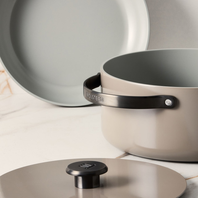Wolstead Pebble Mineral Ceramic Non-Stick Cookware, Set of 4