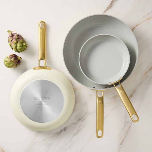 Wolstead Ivory Mineral Non-Stick Frying Pan - 30cm