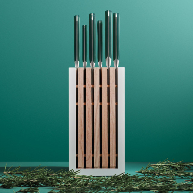 Wusthof Classic Colours Rosemary Knife Block Set, 8-Piece