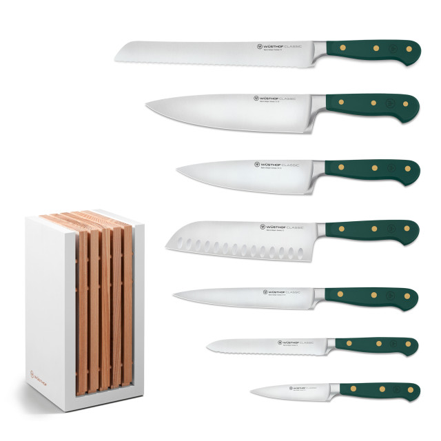 Wusthof Classic Colours Rosemary Knife Block Set, 8-Piece details