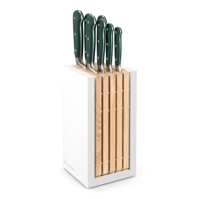Wusthof Classic Colours Rosemary Knife Block Set, 8-Piece