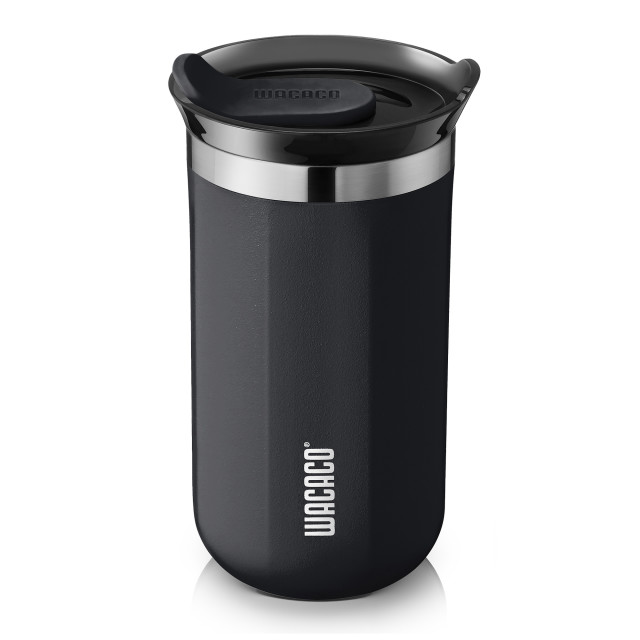 Wacaco Octaroma Black Vacuum Insulated Travel Mug, 300ml
