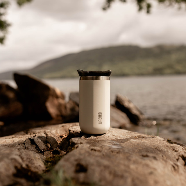 Wacaco Octaroma White Vacuum Insulated Travel Mug, 300ml